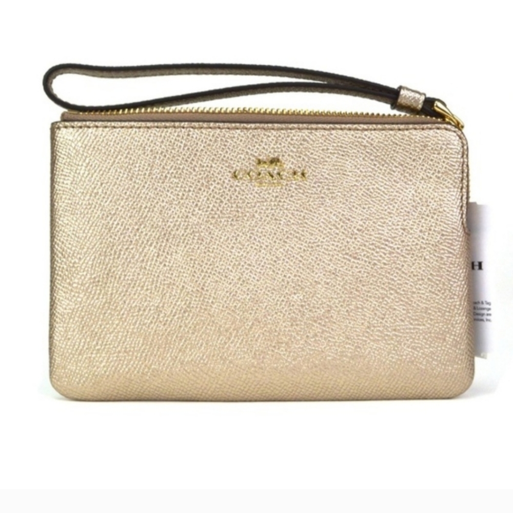 Coach Wristlet CSGRN MET CRN ZIP